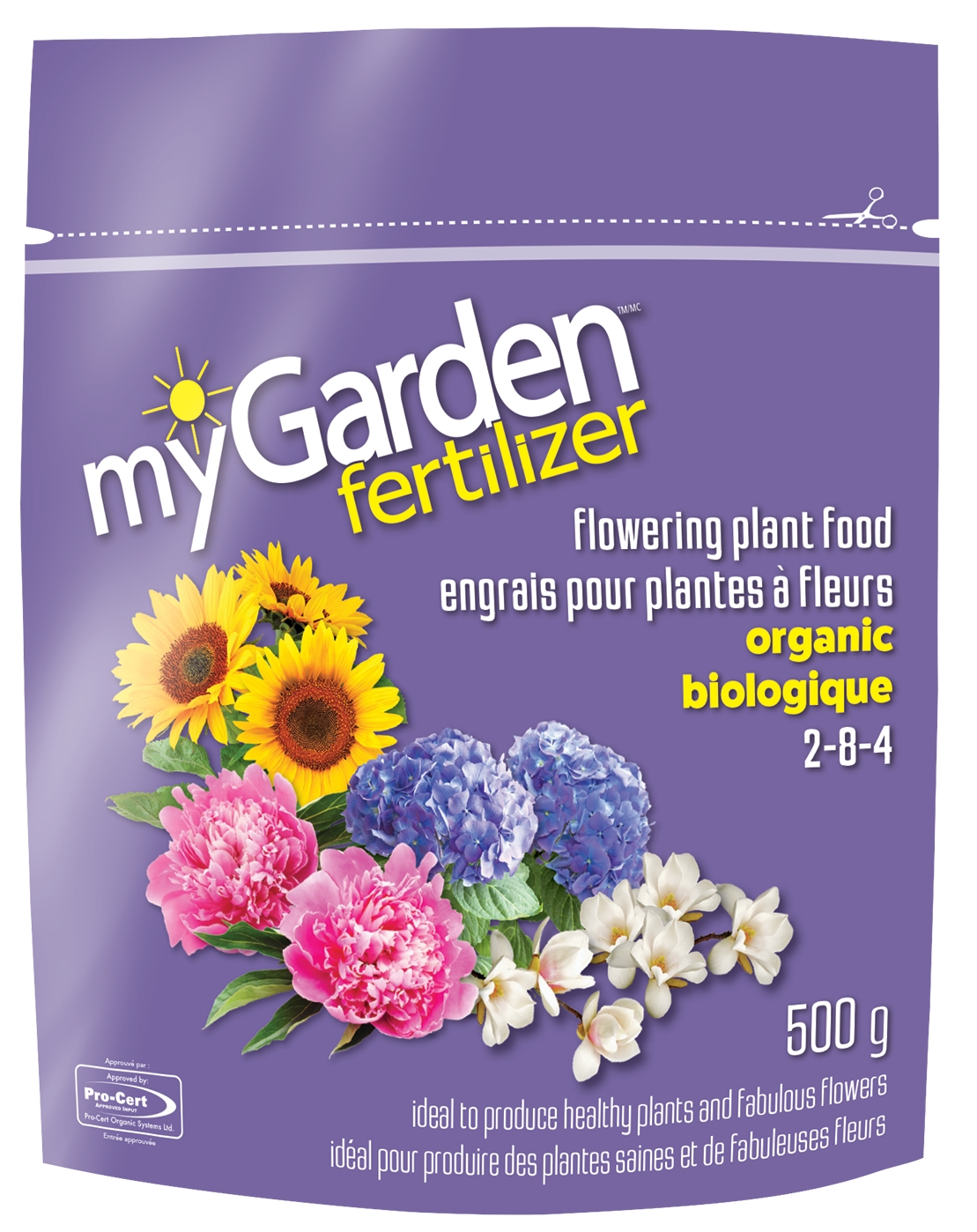 Flowering Plant Food 2-8-4 - PRO-Cert Organic 500g - My Soil | Cinnabar  Valley Farms, Soil Manufacturing and Wholesale Distribution of Garden  Supplies covering Vancouver Island and BC