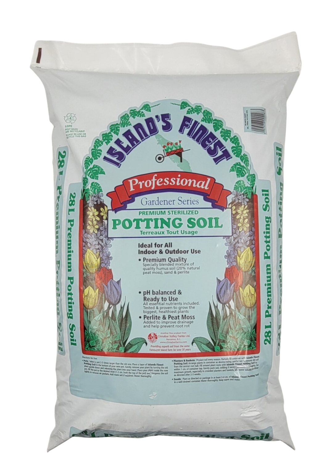 Island's Finest Pro Potting Soil 28L My Soil Cinnabar Valley Farms