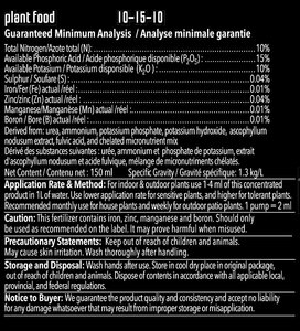Liquid Fertilizer 10-15-10 NPK Plant Food 150ml - image 4