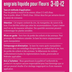 Liquid Fertilizer 3-10-12 NPK Blooms 4L  - image 5