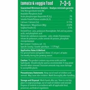 Liquid Fertilizer 7-3-5 NPK Tomato & Veggie 4L - image 5