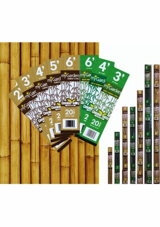 myGarden - 6ft Green Bamboo Stakes Pack (10/12mm) 20 pcs/pkg